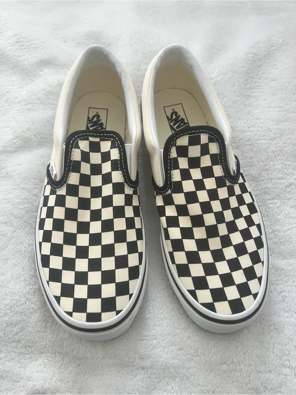 Vans Kids Classic Checkerboard Slip-On - Black & White